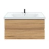 Тумба подвесная SanStar Lavanti 100 Без раковины для ванной комнаты Дуб вотан