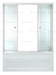 Штора Triton (2 двери, 1700, Аква, полосы, белая)