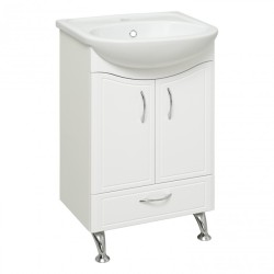 Тумба под раковину Runo под умывальник Уют 50 Севилья 50 00000000792 с дверками, с ящиками