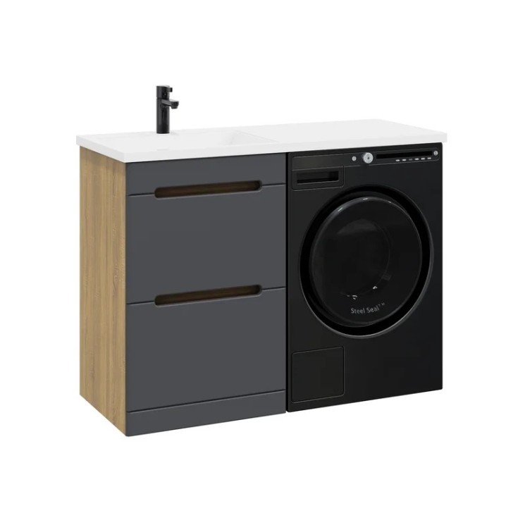 Тумба напольная SanStar Darko 60 Без раковины для ванной комнаты Дуб вотан, графит софт