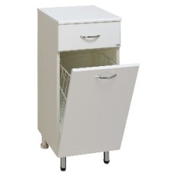 Полупенал Runo с корзиной для белья 40 00000000118 с дверками, с полками, с ящиками