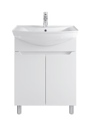 Тумба напольная SanStar Bianca 65 Без раковины для ванной комнаты, белая