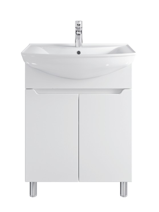 Тумба напольная SanStar Bianca 65 Без раковины для ванной комнаты, белая