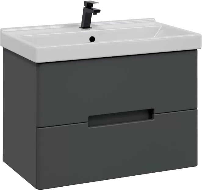 Тумба подвесная SanStar Noche 70 Без раковины для ванной комнаты Графит софт