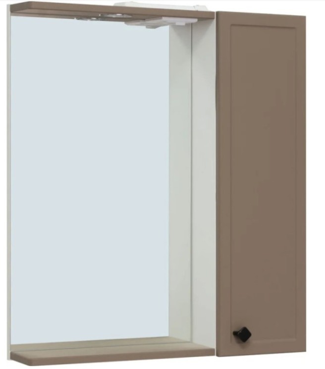 Зеркальный шкаф Руно Runo Римини 65 /правый/ бежевый