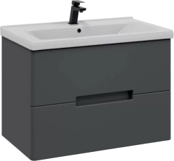 Тумба подвесная SanStar Noche 80 Без раковины для ванной комнаты Графит софт