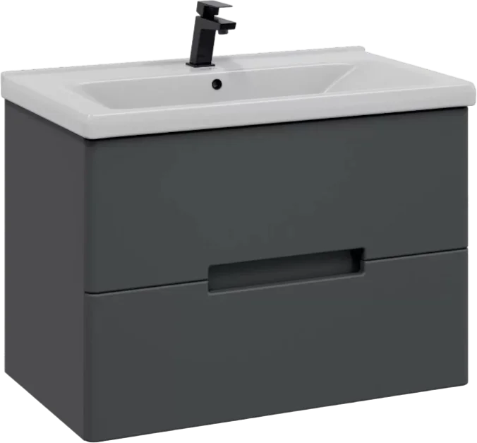 Тумба подвесная SanStar Noche 80 Без раковины для ванной комнаты Графит софт