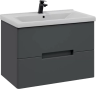 Тумба подвесная SanStar Noche 80 Без раковины для ванной комнаты Графит софт