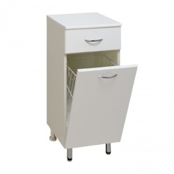 Полупенал Runo с корзиной для белья 30 00000000112 с дверками, с полками, с ящиками