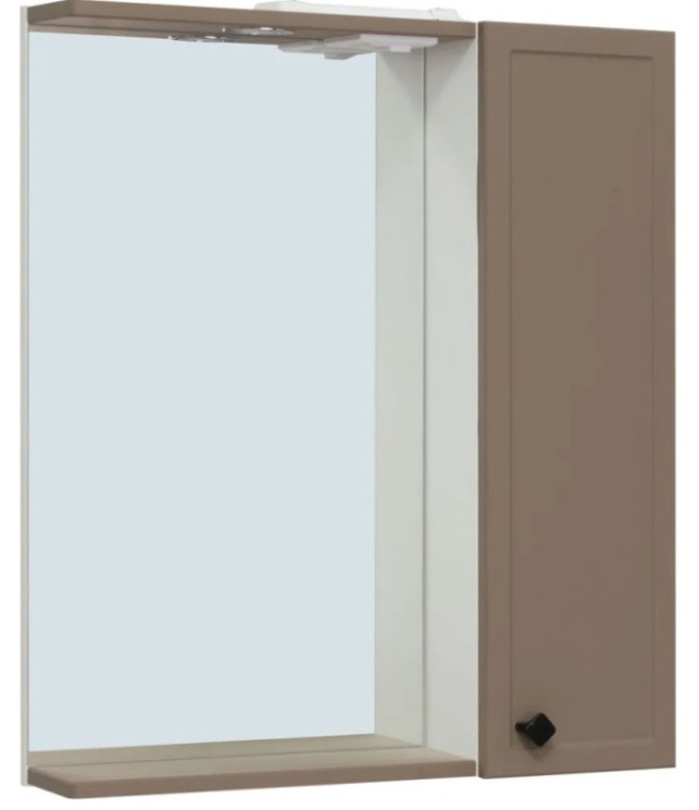 Зеркальный шкаф Руно Runo Римини 75 /правый/ бежевый