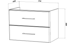 Тумба подвесная Sanstar Sorento 80 под ум-к Фостер 80