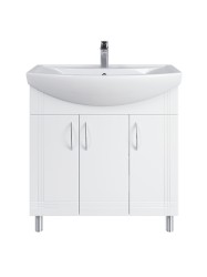 Тумба напольная Sanstar Вольга 80 белая под умывальник Эльбрус 80