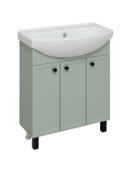 Тумба под раковину Runo мята под умывальник Best 75  Римини 75 00-00001275 с ящиками