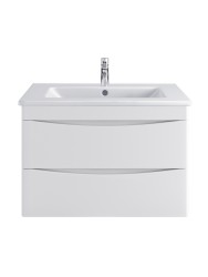 Тумба подвесная Sanstar Smile 75 белая под ум-к Квадро 75