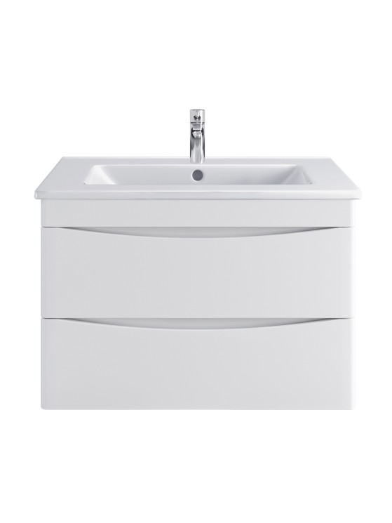 Тумба подвесная Sanstar Smile 75 белая под ум-к Квадро 75