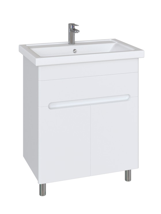 Тумба напольная SanStar Модена 70 Без раковины для ванной комнаты, белая