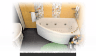 Гидромассажная ванна Triton Бэлла 140x76 (левая) на Х-каркасе