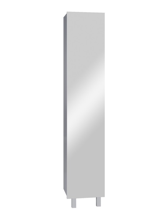 Шкаф-пенал зеркальный SanStar Универсальный для ванной комнаты, белый