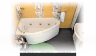 Гидромассажная ванна Triton «Бэлла» 140 x 76 (правая) на Х-каркасе