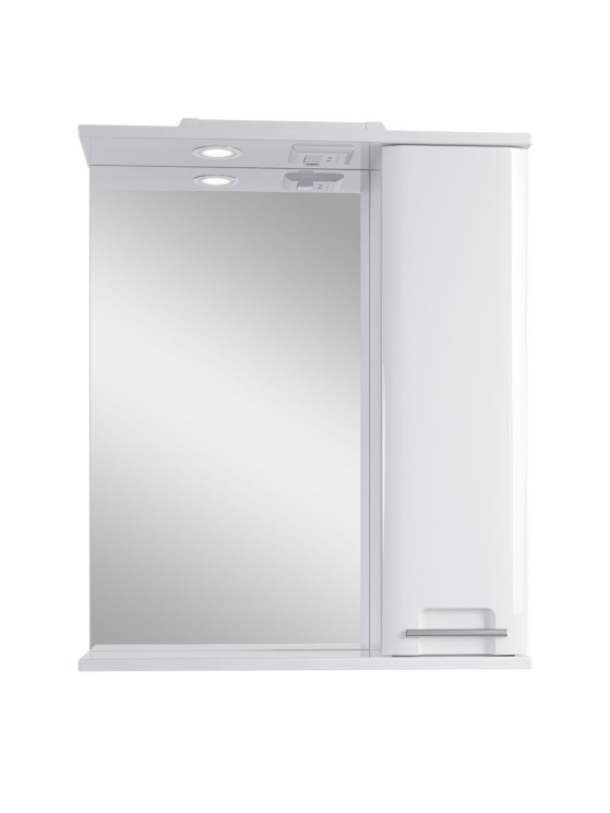 Зеркальный шкаф подвесной SanStar Уника 60 для ванной комнаты белый