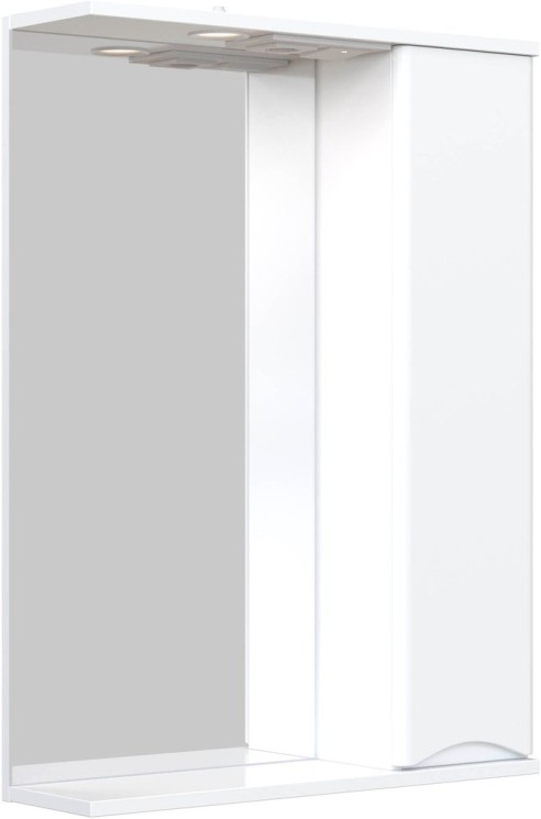Зеркальный шкаф Sanstar Smile 70 1/дв, белый