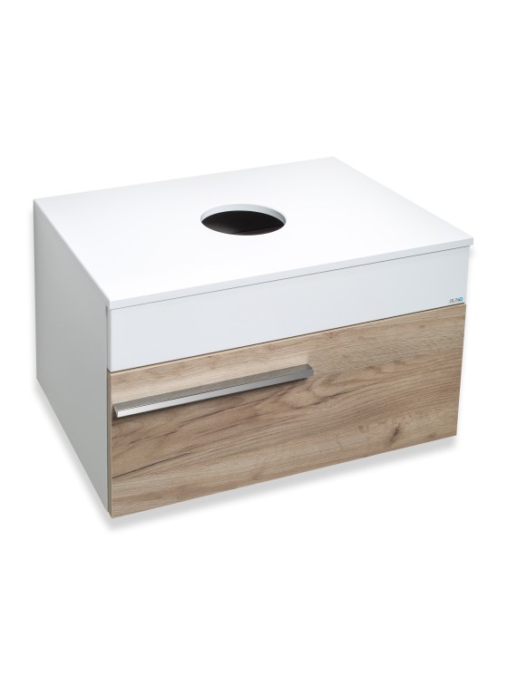 Тумба Руно Runo ВУДЛАЙН 65 крафтовый дуб/подвесная/под накладные умывальники