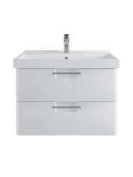 Тумба подвесная SanStar Уника 80 Без раковины для ванной комнаты белая