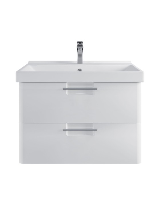Тумба подвесная SanStar Уника 80 Без раковины для ванной комнаты белая