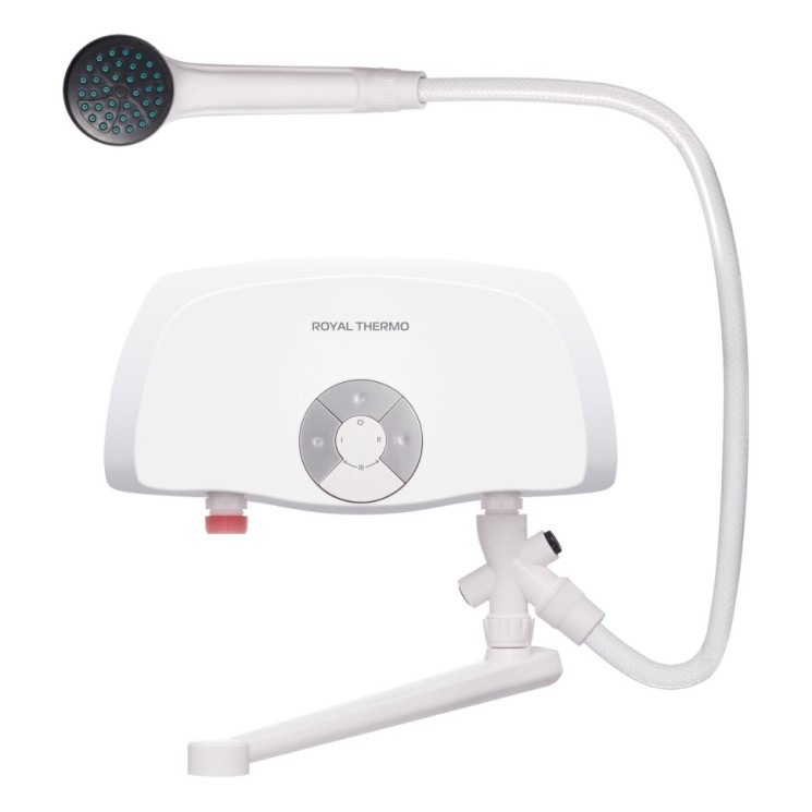 Водонагреватель проточный Royal Thermo SmartFix TS (5,5 kW) - кран+душ Белый