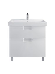Тумба напольная SanStar Уника 80 Без раковины для ванной комнаты белая