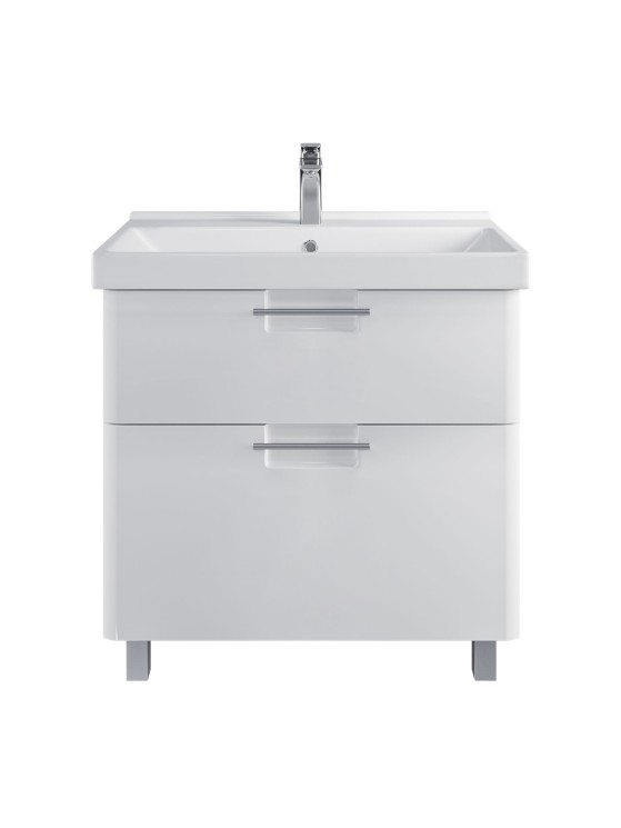 Тумба напольная SanStar Уника 80 Без раковины для ванной комнаты белая