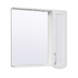 Зеркало со шкафом Runo Неаполь 75 R 00-00001031 с подсветкой Белое