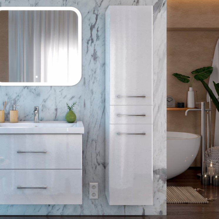 Шкаф-пенал подвесной Sanstar Sorento белый