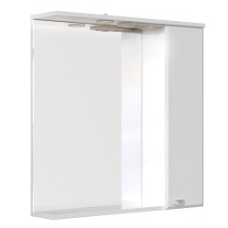 Зеркальный шкаф Sanstar Cristal 70  1/дв, белый