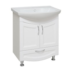 Тумба под раковину Runo под умывальник Элеганс 65 Неаполь 65 00-00001033 с дверками, с ящиками