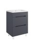 Тумба Руно Runo ПАРМА 60 /2 ящика/ графит/ напольная без умывальника Omega 60