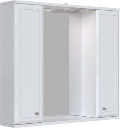 Зеркальный шкаф Sanstar Афина 80  2/дв, белый