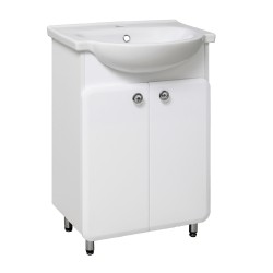 Тумба под раковину Runo под умывальник Элеганс 55 Капри 55 УТ000003778 с дверками