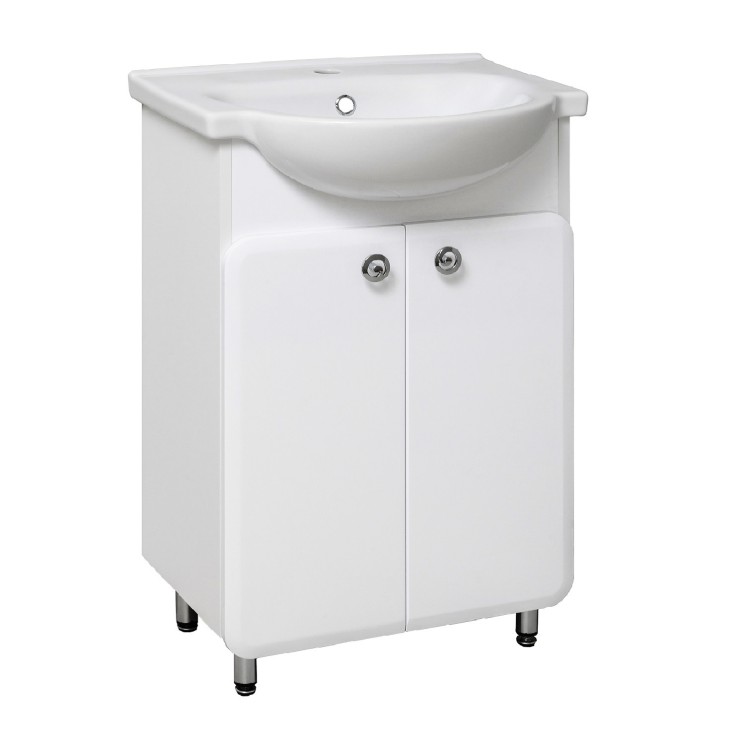 Тумба под раковину Runo под умывальник Элеганс 55 Капри 55 УТ000003778 с дверками