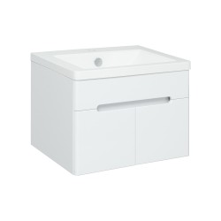 Тумба под раковину Runo подвесная 2 двери под умывальник Omega 60 Парма 60 00-00001037 с дверками