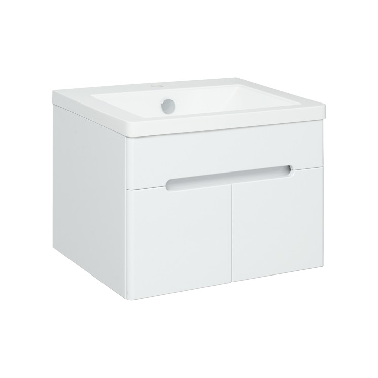 Тумба под раковину Runo подвесная 2 двери под умывальник Omega 60 Парма 60 00-00001037 с дверками