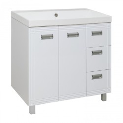 Тумба напольная RUNO Карат 80 без ум-ка (MORE-80 раковина керамическая)