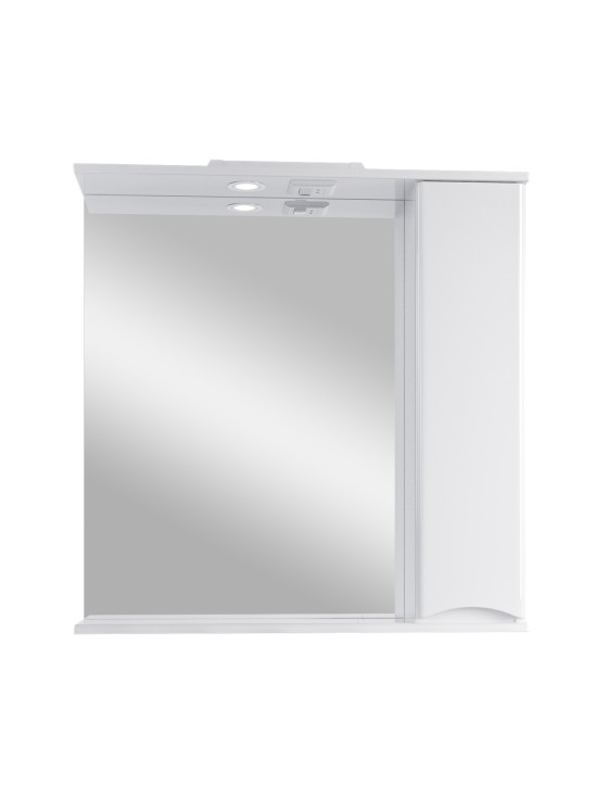 Зеркальный шкаф Sanstar Smile 80 П 1/дв, белый