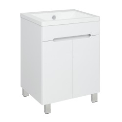 Тумба под раковину Runo напольная 2 двери под умывальник Omega 60 Парма 60 00-00001038 с дверками