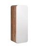 Шкаф навесной Runo Ницца 35 темное дерево белый правый 00-00002127 с дверками, с полками