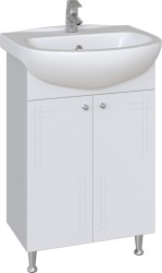 Тумба напольная Sanstar Июнь 55 белая под ум-к Антик 55