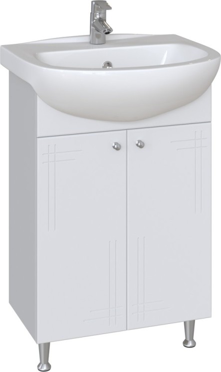 Тумба напольная Sanstar Июнь 55 белая под ум-к Антик 55