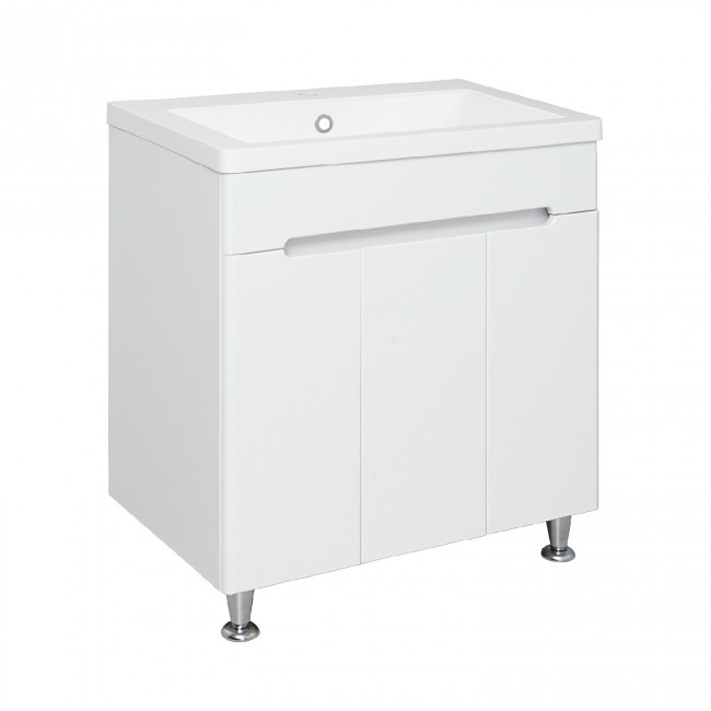 Тумба под раковину Runo напольная 3 двери под умывальник Omega 75 Парма 75 00-00001040 с дверками