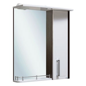 Шкаф зеркальный навесной RUNO Гранада 75 /серебристый дуб/
