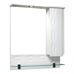 Шкаф RUNO Вега 70 белый правый зеркальный навесной